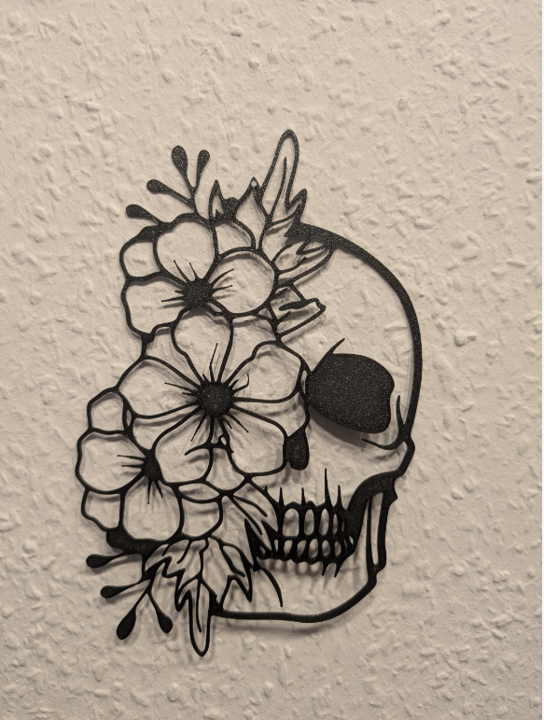 Blumenschädel Wandkunst