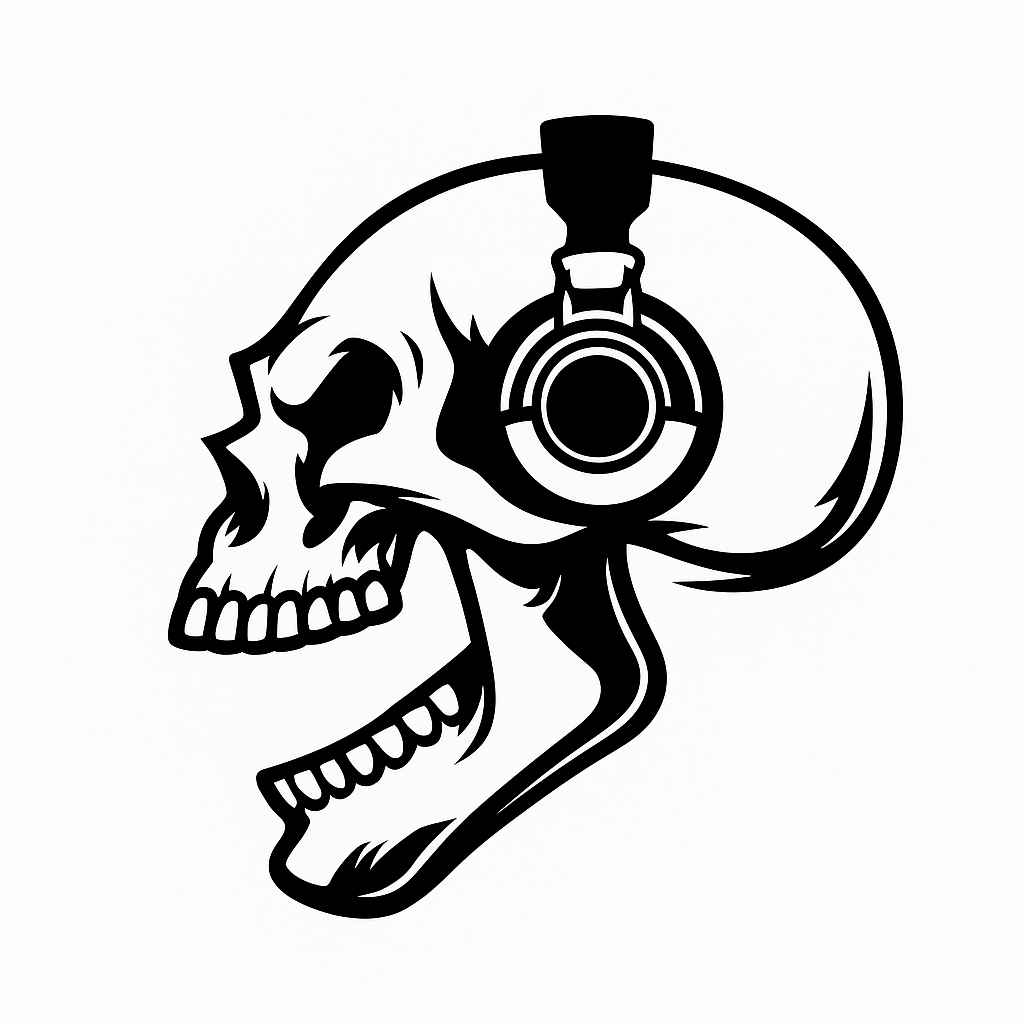 Techno Schädel Wandkunst