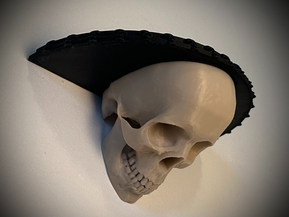 Totenkopfablage Wand-Deko Mini Regal Kerzenhalter