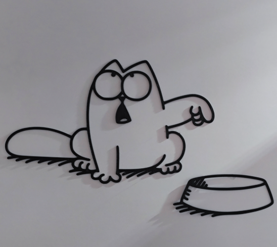 Hungrige Katze Wandkunst