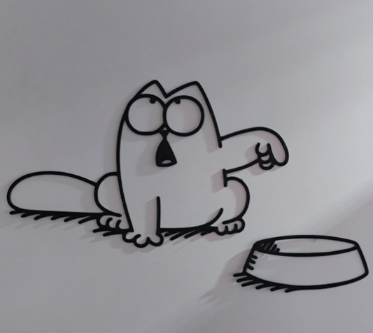 Hungrige Katze Wandkunst