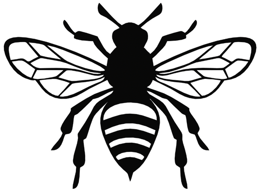 Bienensilhouette Biene Wandkunst