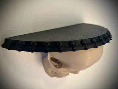 Totenkopfablage Wand-Deko Mini Regal Kerzenhalter