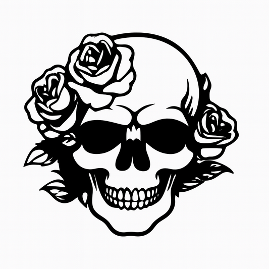 Rosenschädel Wandkunst