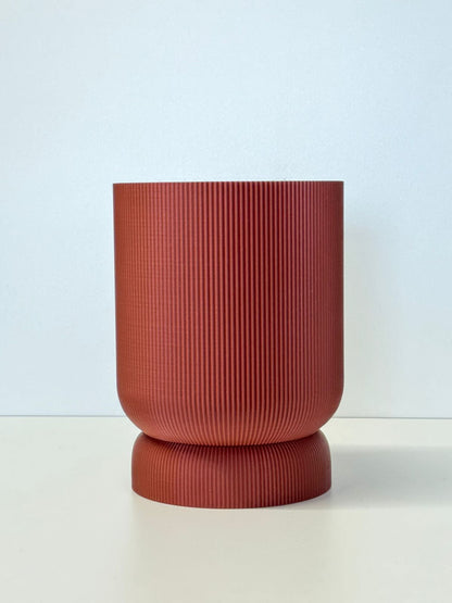 Blumentopf mit Dreh-/Verschluss-Abtropfschale Set