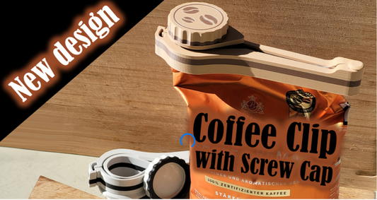 Clip mit Schraubverschluss für Lebensmittelverpackungen