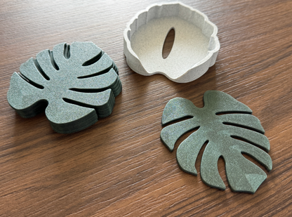 Monstera-Untersetzerset 6 Stück