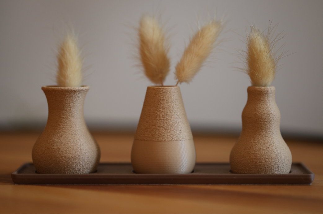 Kleine flauschiges Vasen-Set 3 Stück